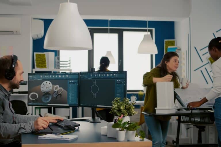 A small office with few employees in the concept of 'How to Plan and Coordinate an Office Move'.